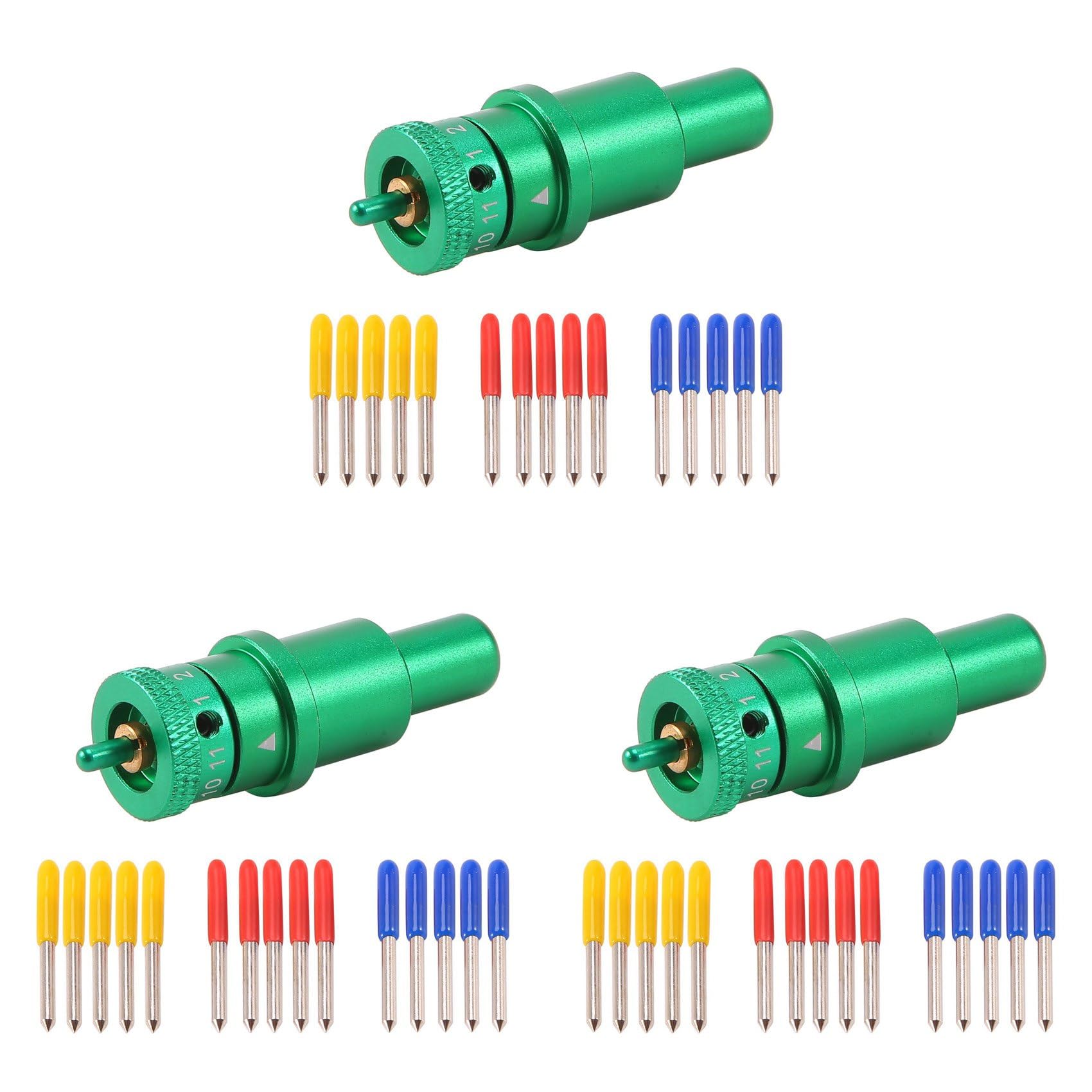 Bonkshire 30 45 60 Degree 45 Piece Plotter Blade Vinyl Cutter for Graphtec Silhouette Cameo 4 Plus Pro Portrait 3 with Blade Holder