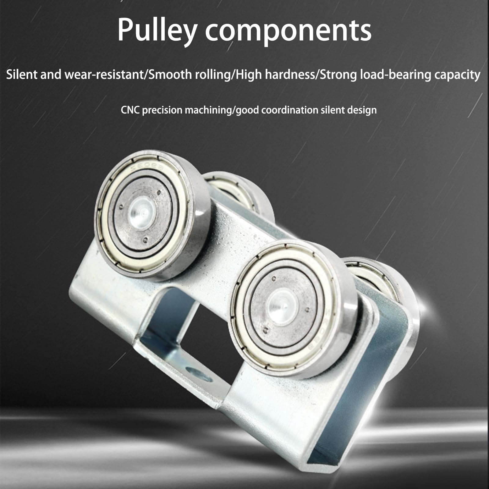 hokojix 4 Wheel Trolley Assembly,Noiseless,Four Bearing, Stable Welded Roller Trolley, Welded Channel Roller for Household