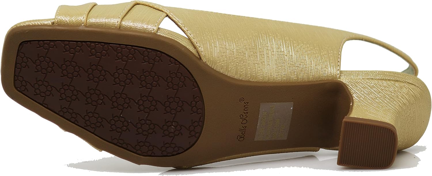 Enzo Romeo Antica02 Women's Wide Width Sling Back Low Heeled Pumps Sandals Shoes - Image 7