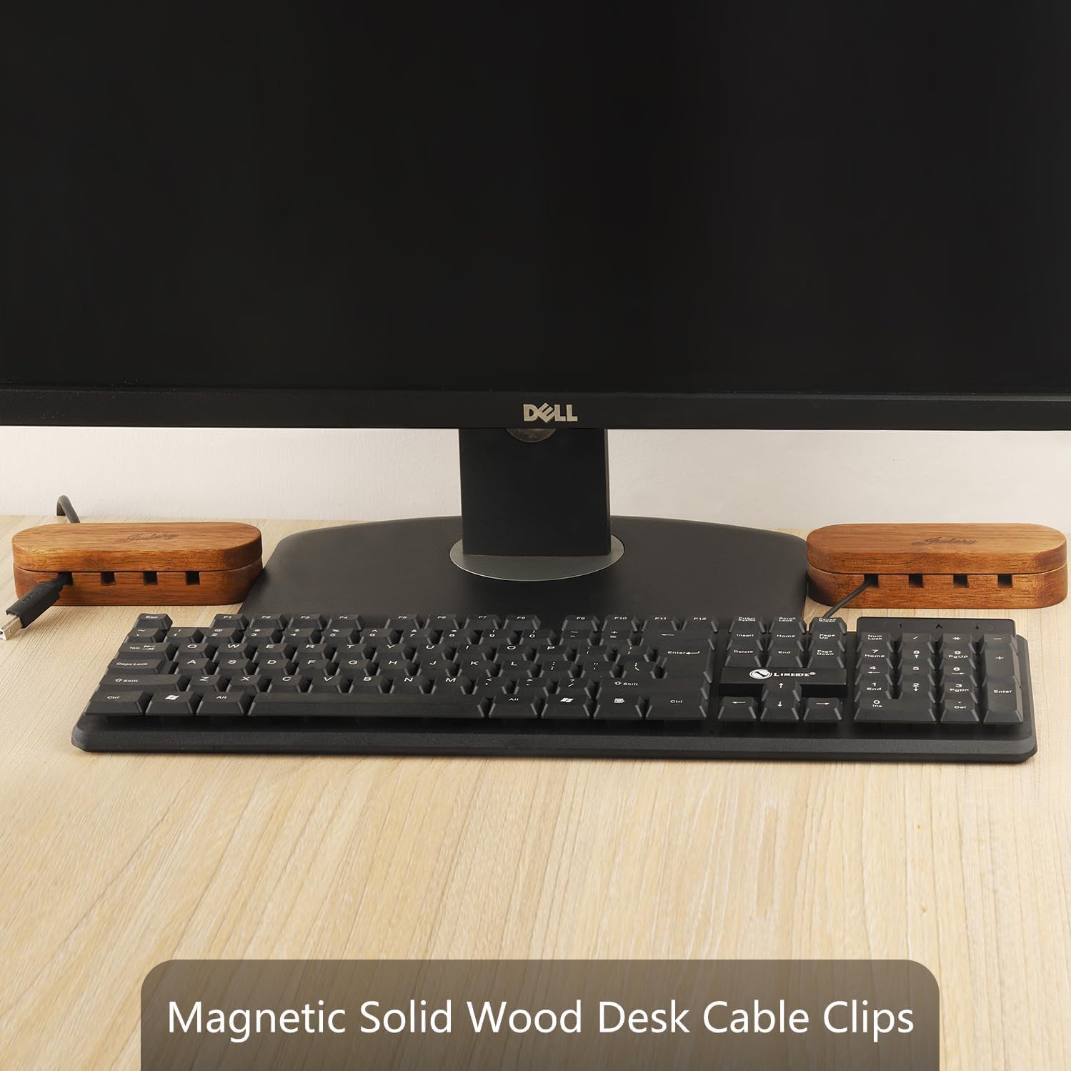 Wooden Cable Clips, Cord Organizer Cable Management, Cable Organizers USB Cable Holder Wire Organizer Cord Clips, Cord Holder for Desk Car Home and Office