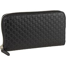 Gucci Microguccissima Zip-Around Wallet, Black