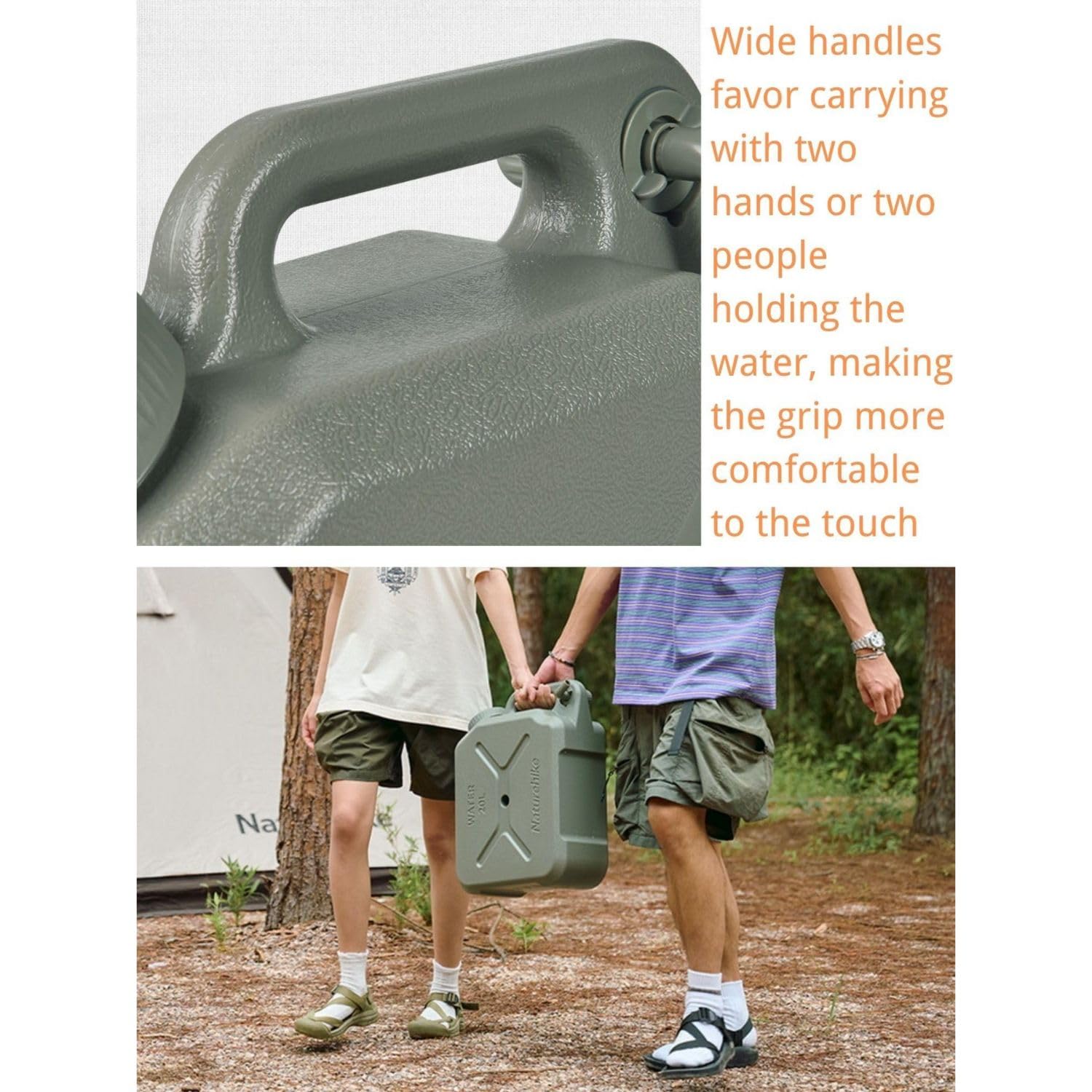 Naturehike Camping Wasserbehälter, 3,17/5,28 Gallonen Tragbarer Wasserbehälter mit Zapfen, Wassertank, Tragbarer Notfall Wasserspeicher Camp Wasserkrug für Camping, Wandern