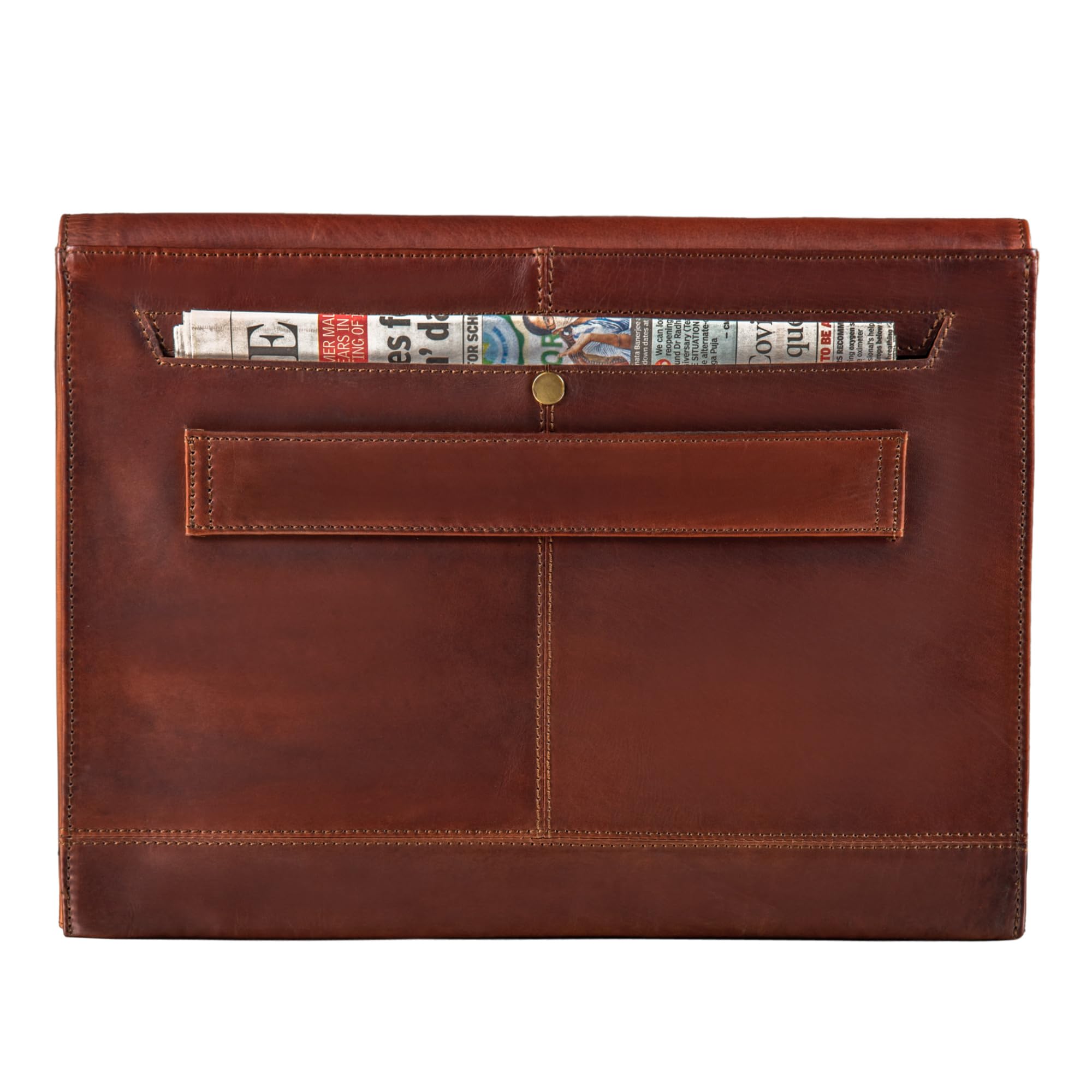 STILORD Duncan Laptoptasche Leder 15 Zoll ideal für 13,3-15 Zoll MacBooks für Surface Pro Book Aktenmappe Dokumentenmappe Echtleder aufsteckbar Farbe:Cognac - braun
