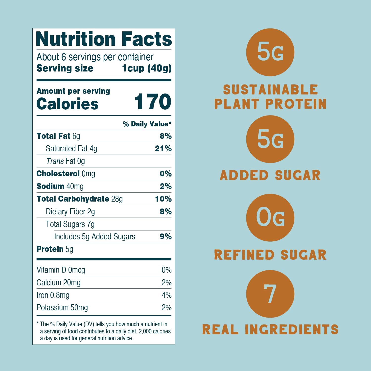 Seven Sundays Sunflower Cereal, Maple Sea Salt, 8 Oz Bag (Pack of 6), Grain & Gluten Free, 5g Upcycled Protein, 0g Refined Sugar, Salty Sweet Snack