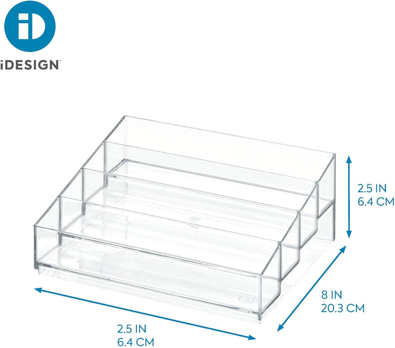 iDesign Clarity BPA-Free Plastic 4-Tier Makeup Organizer, 7.9" x 6.5" x 3.3", Small : Everything Else