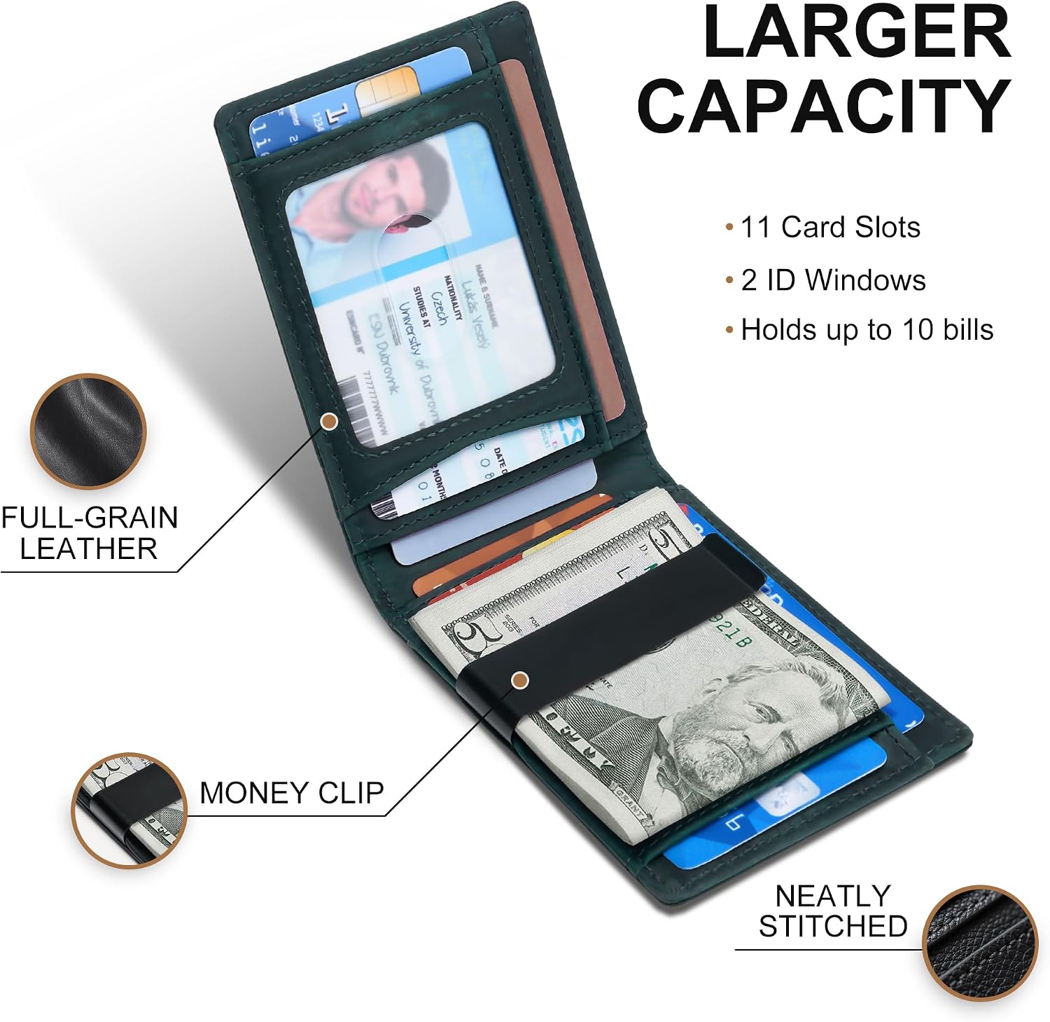 Suncat Slim Airtag Wallet for Men Card Holder RFID Wallet with Money Clip image 5