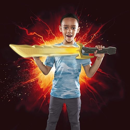 Miniatura 2 de Power Rangers Dino Fury Megafury Saber, espada de juguete con luz y sonido activados por movimiento, juguetes de superhéroe, juguetes interactivos