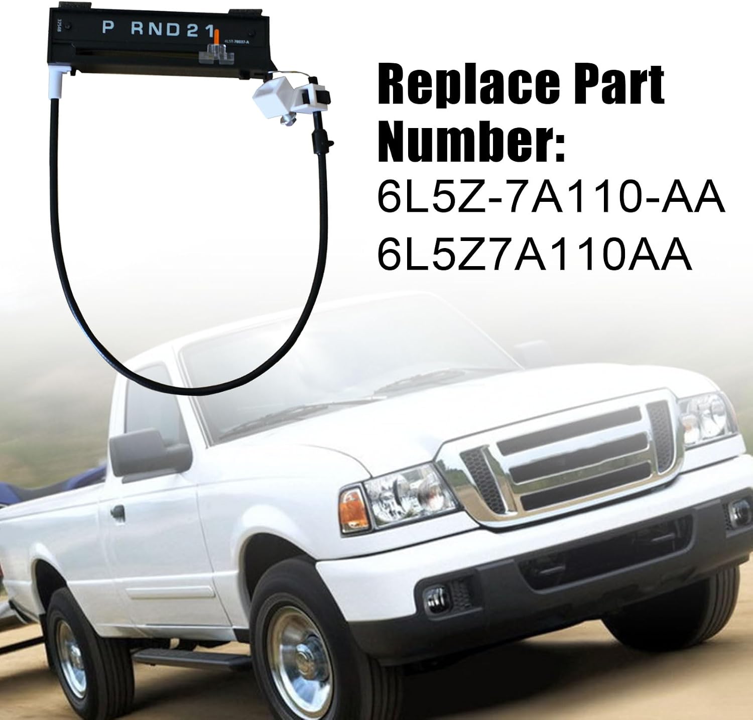 Indicator Assembly Compatible with Ford Ranger 2004 2005 2006 2007 2008 2009 2010 2011 Gear Shift Indicator Cable Replace 6L5Z-7A110-AA