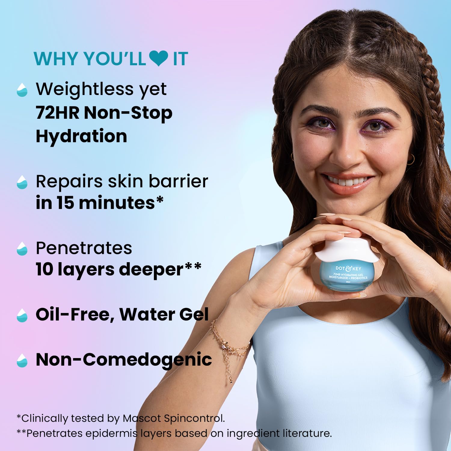 Dot & Key Pore Care Combo | Cleanser 100ml, Gel Moisturizer 60ml 3