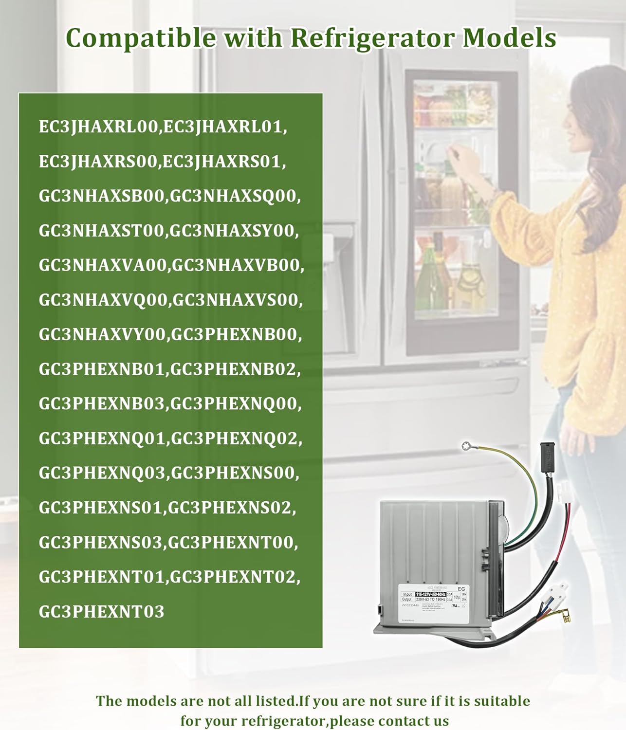 W10133449 Refrigerator Inverter Control Board Fits For Whirlpool Kenmore Kitchen Aid Jenn Air,VCC3 1156 09 A 52 Inverter Board Replaces W10629033,2209324,2221559,2223385,2224047,2304098,519306000