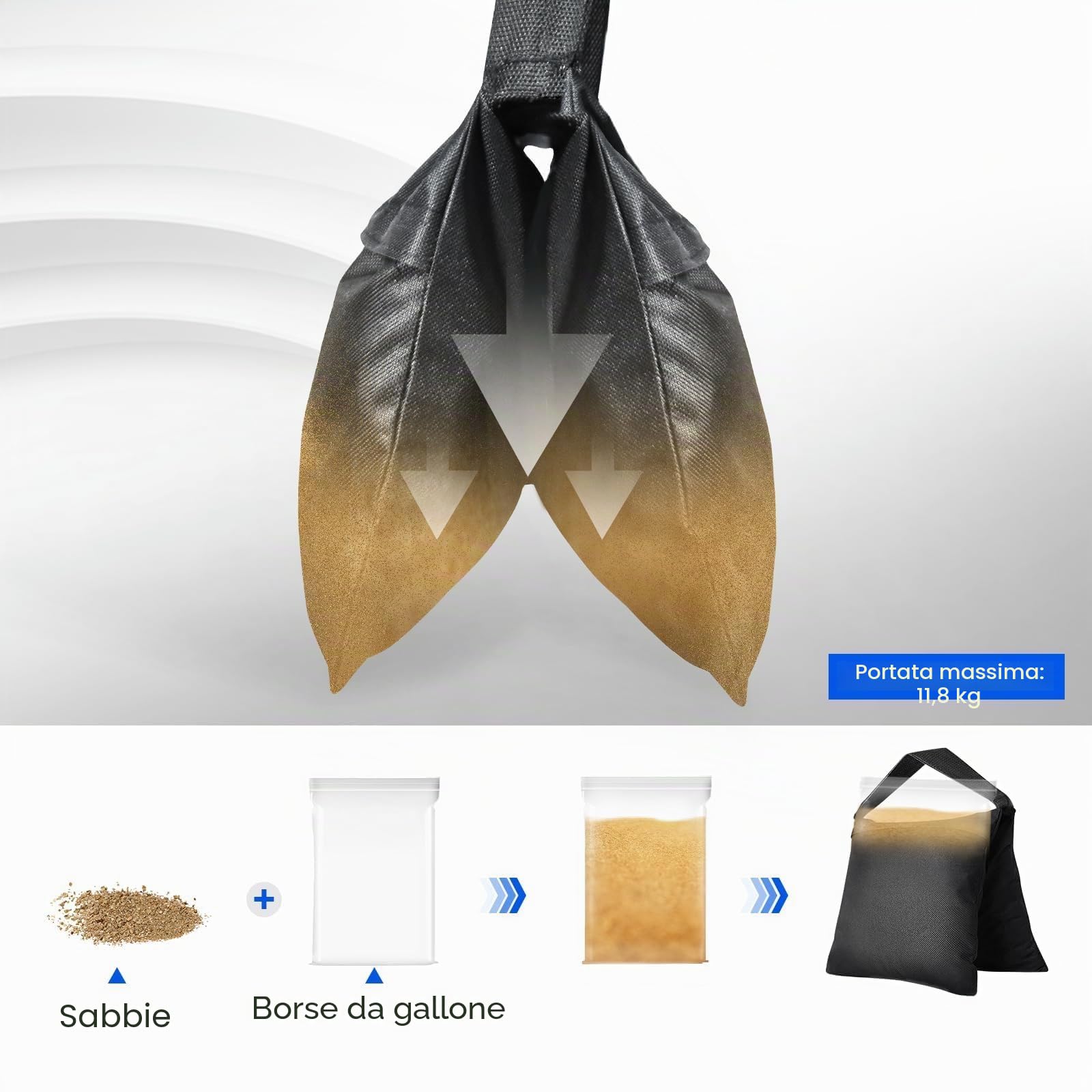 EMART 4 Pcs Sacchi di Sabbia Resistente per Studio Fotografico e Video, Treppiedi, Giardino