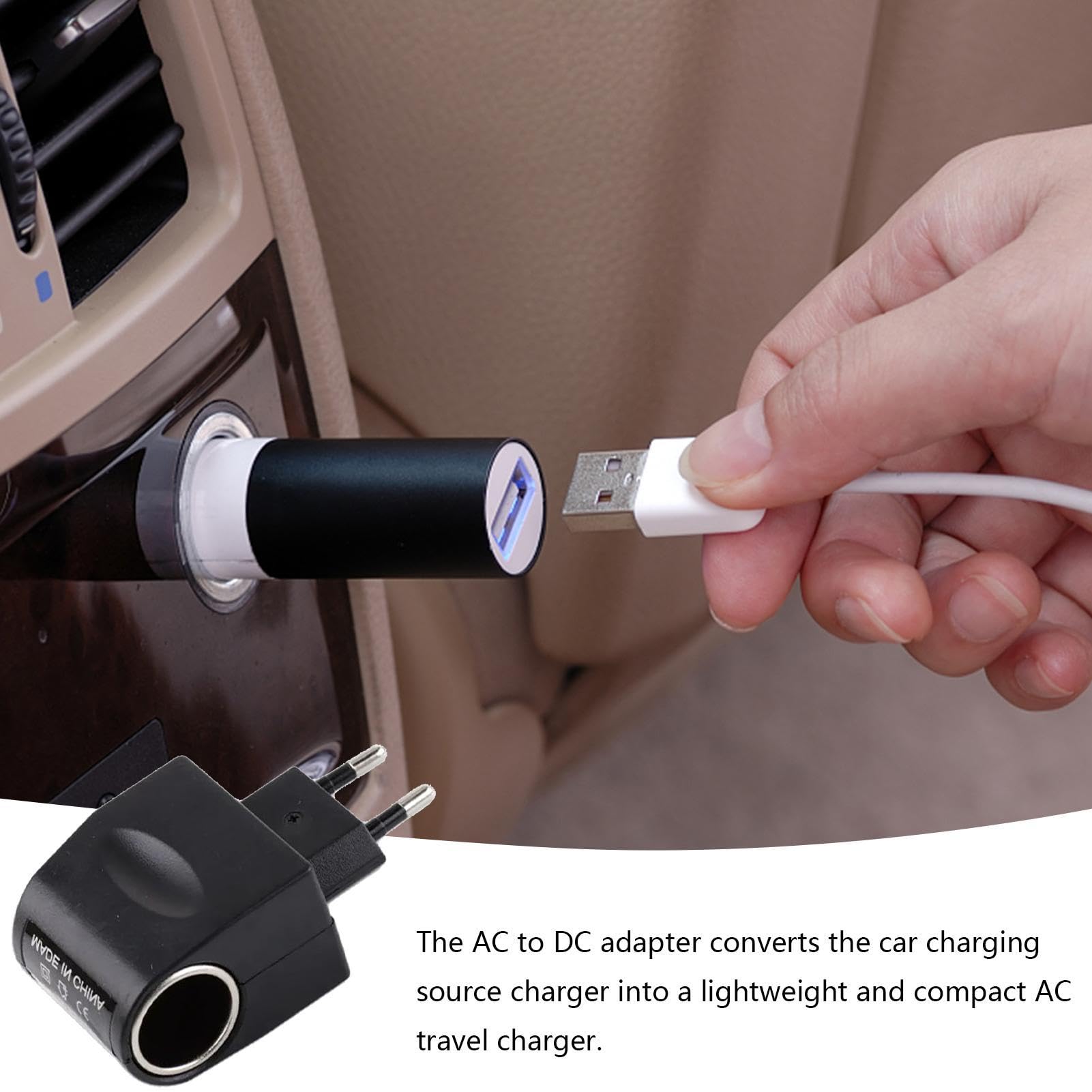 Adattatore Presa Accendisigari 12V Convertitore 220V a 12V Stabile per Auto