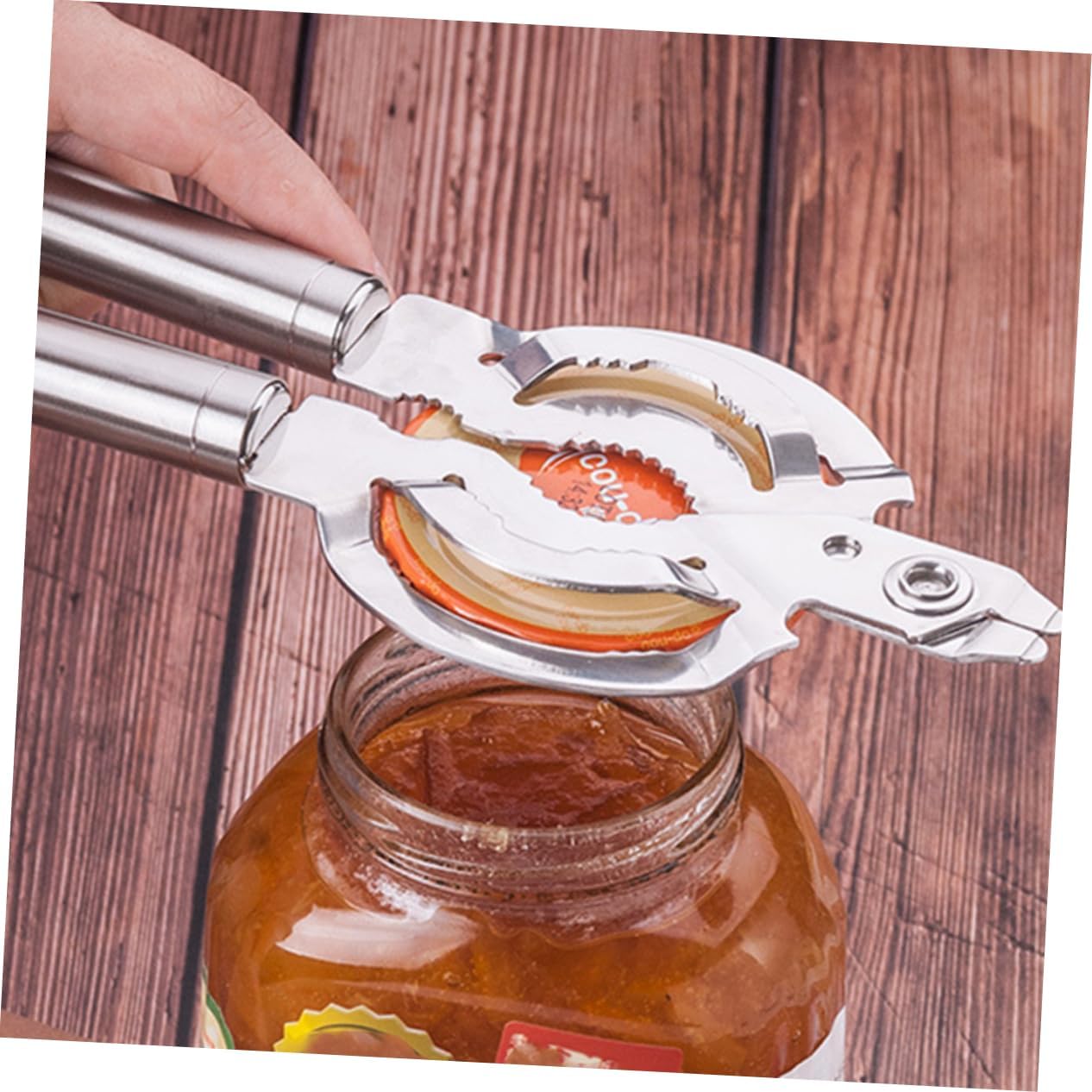 Stainless Steel Multi-function Jar Bottle Opener Pop Lid Remover Nut Cracker Comfortable to Hold Home Bar Accessory