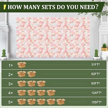 Artificial Flower Wall Panel,12Pcs 3D Silk Rose Floral Decorative Faux Flower Wall Background,Artificial Wall Flower Backdrop Rose Floral Panel for Party Wedding
