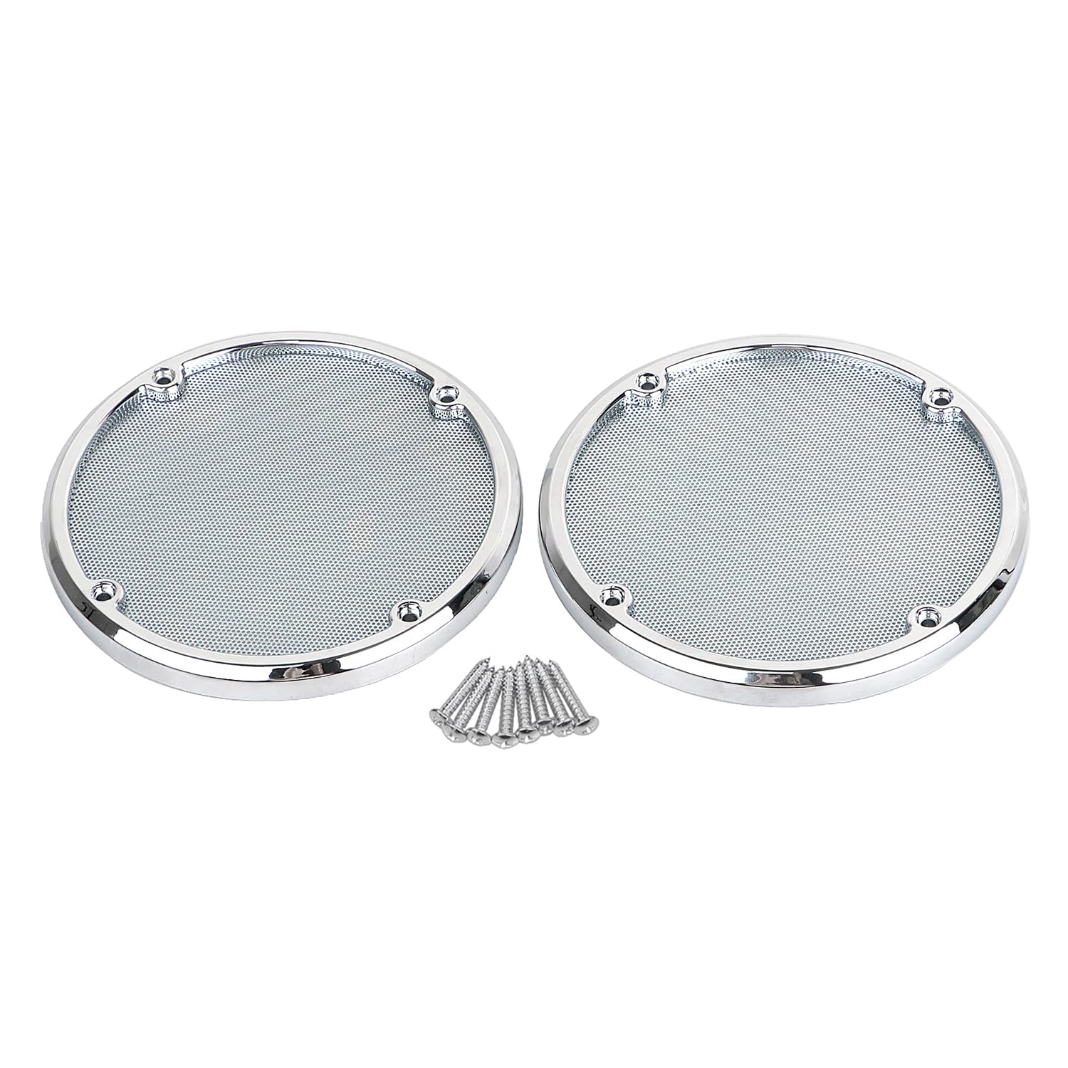 Chrome Rear Speaker Trim Grills Mesh Covers Fit for Harley Road Electra Glide Ultra Limited Ultra Classic 2014-2023