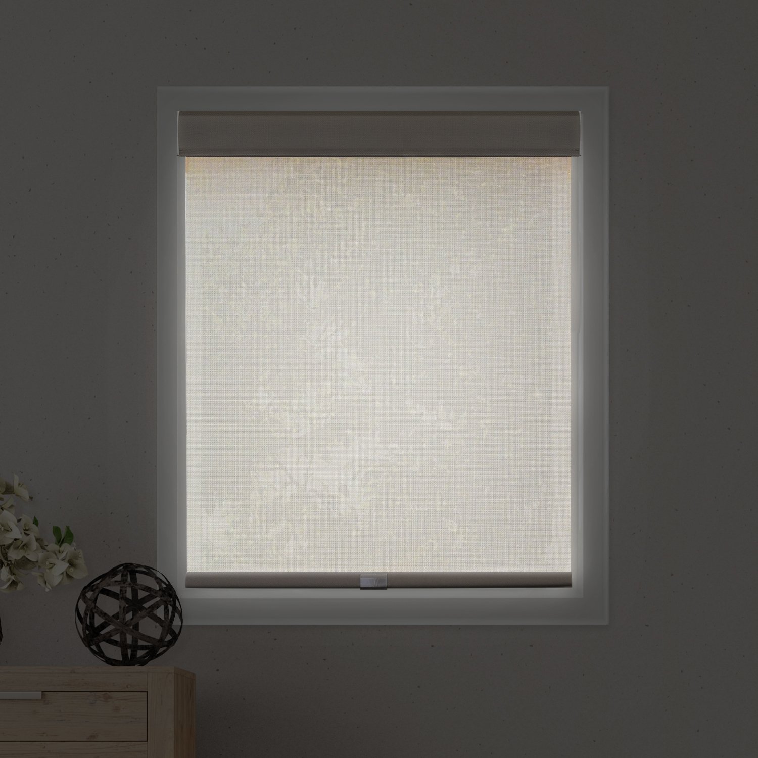 Chicology Free-Stop Cordless Roller Shades, No Tug Privacy Window Blind, Sailcloth Pearl (Privacy & Light Filtering) - 39