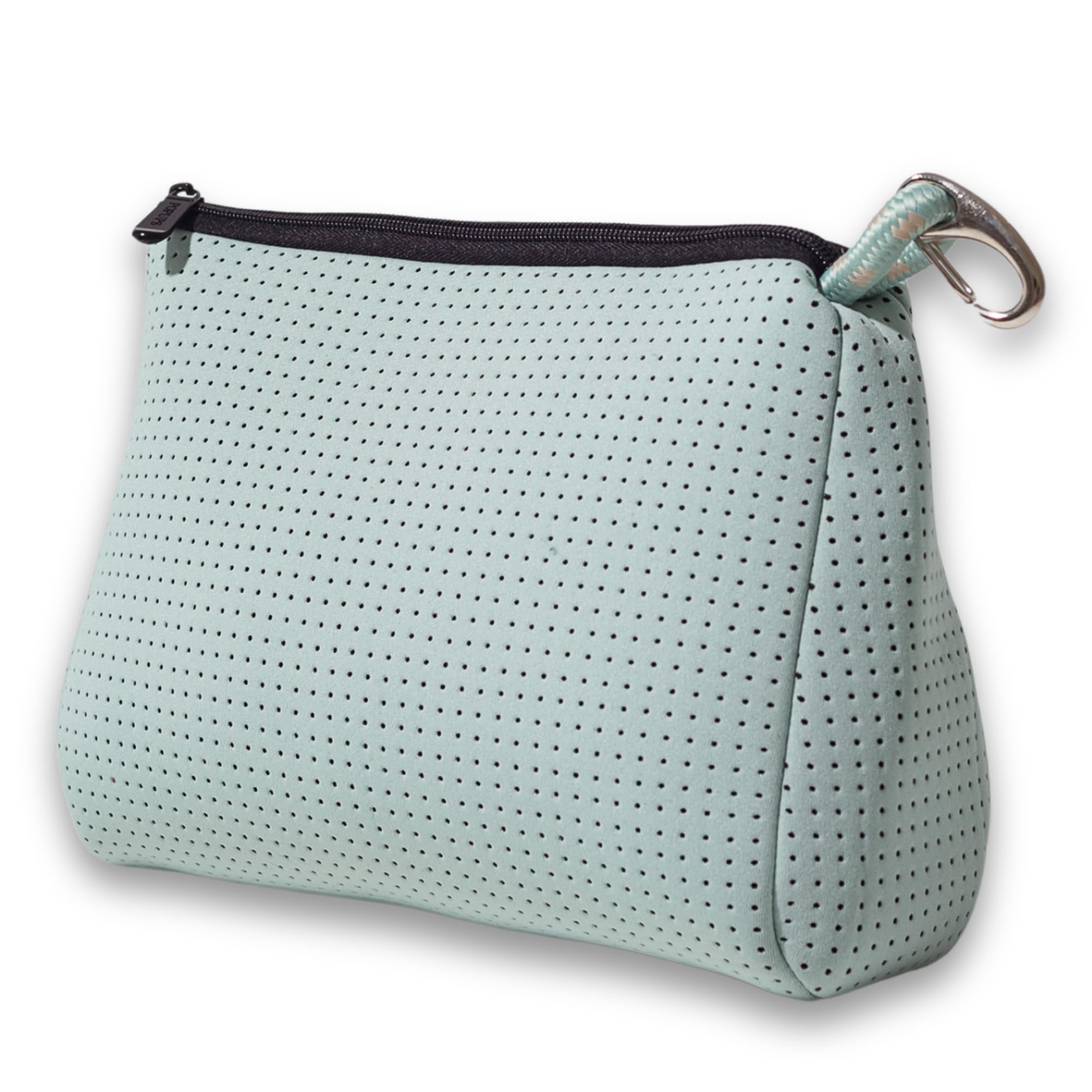 POPUPS Große Make-up-Tasche mit Reißverschluss, wasserdichte Neopren-Kosmetiktasche, 19,6 x 27,3 x 12,7 cm, Minzgrün