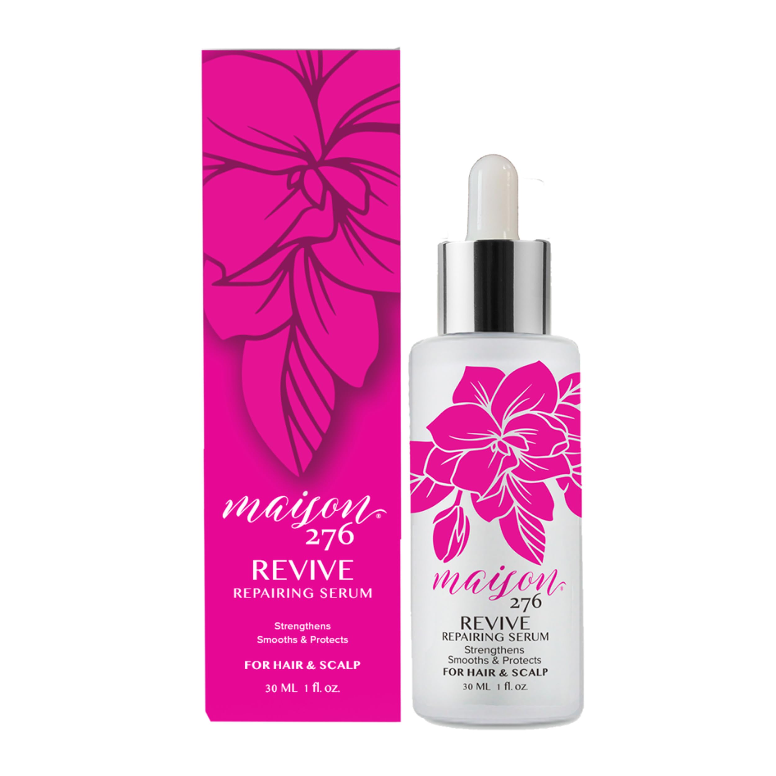 Maison 276 REVIVE Repairing Serum Lightweight Leave-In Scalp & Hair Serum for Grey & Silver Hair, Enhances Shine, Comfort & Vitality, Daily Luxury Care