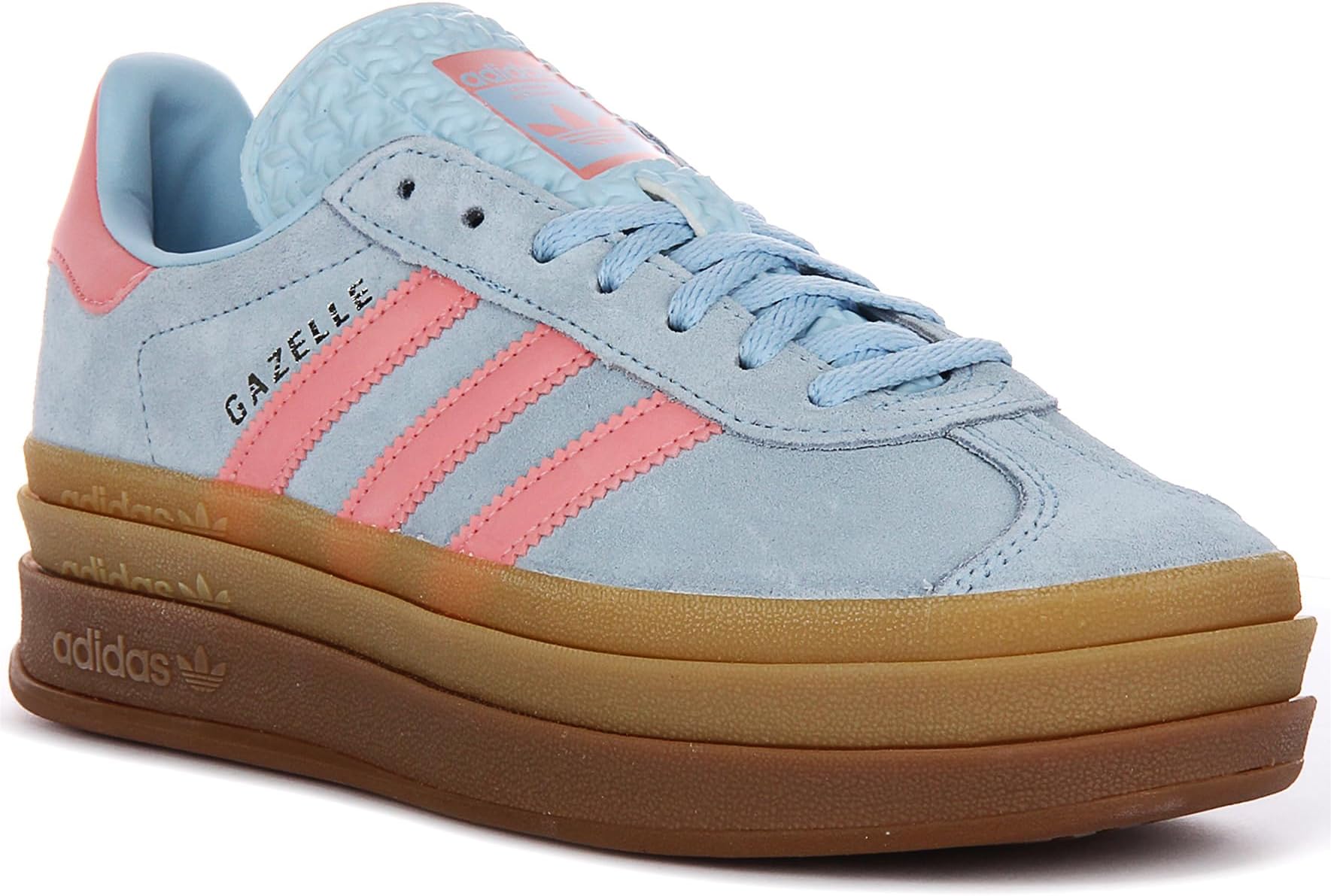 adidas gazelles blue and pink