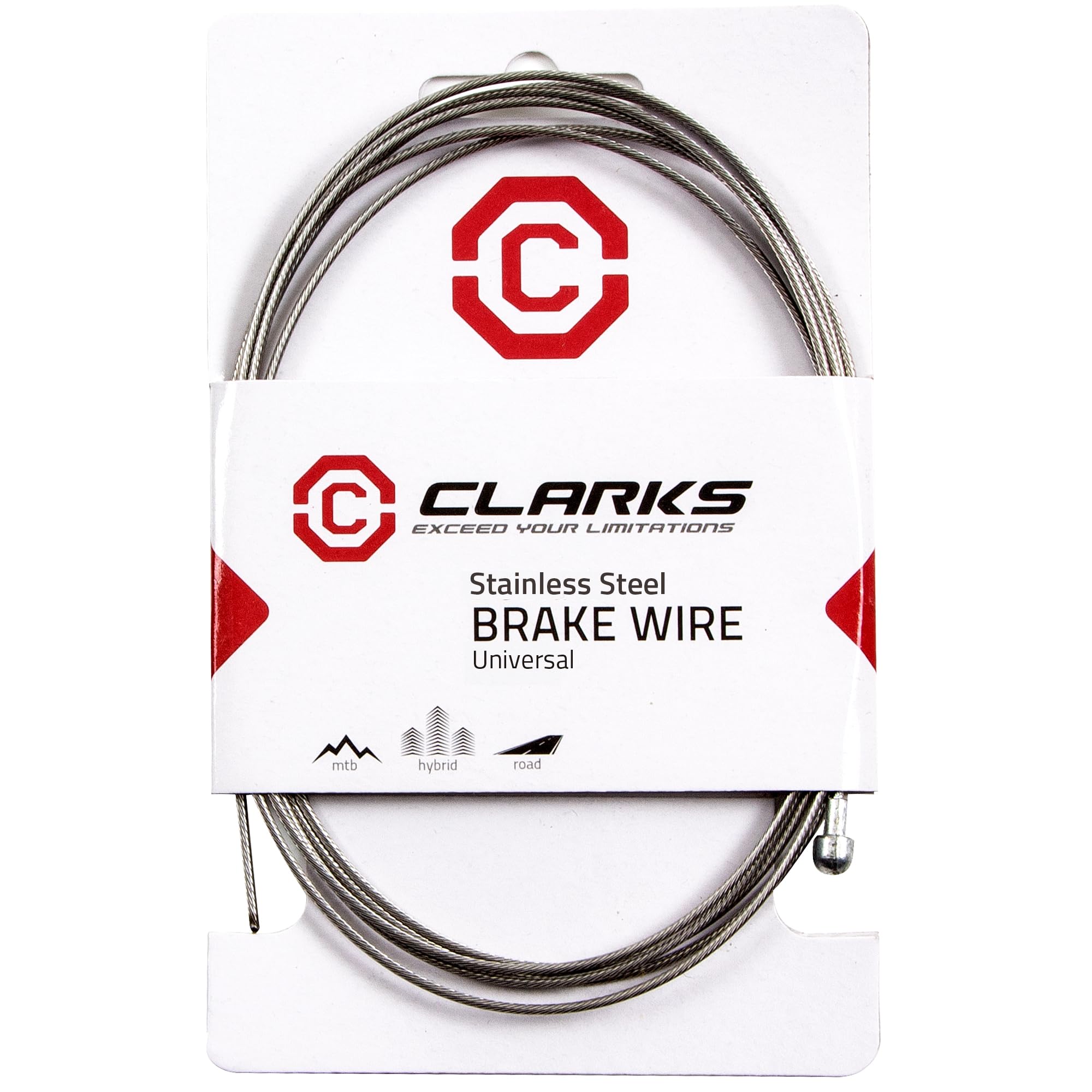Clarks Cycle Systems Stainless Steel Road Brake Inner Cable, Silver, 2000mm