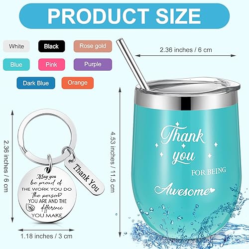 Miniatura 2 de Uiifan 8 juegos de regalos de agradecimiento de graduación 2024 de 12 onzas con texto en inglés "Thank You for Being Awesome Thank You for Being