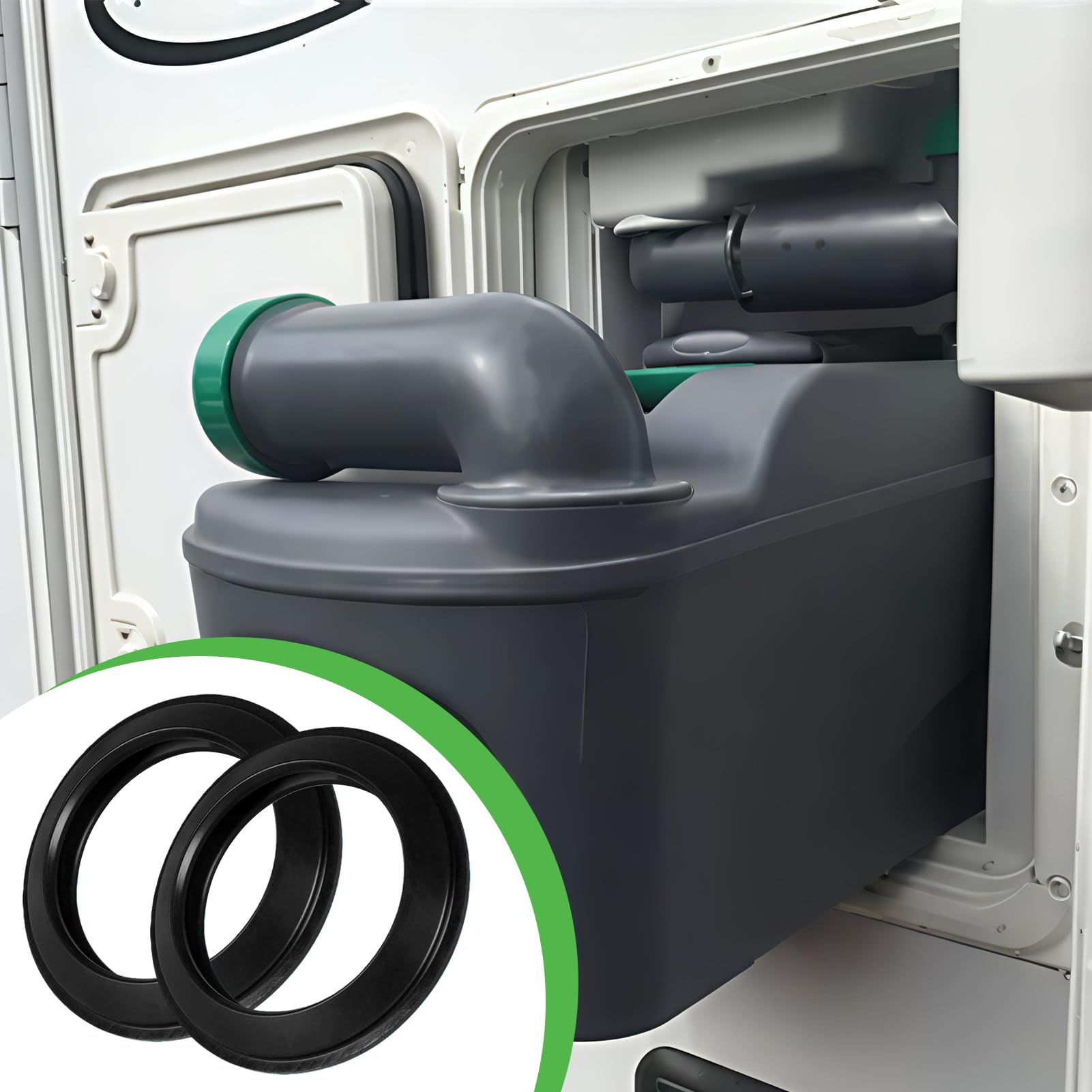 2 Piezas Junta de Silicona Inodoro para WC Thetford C200 C250 C260 C400 C2 C3 C4, Arandela Válvula de Descarga, Para Autocaravanas, Junta wc Thetford, Furgonetas Camper y WC Portátiles Camping