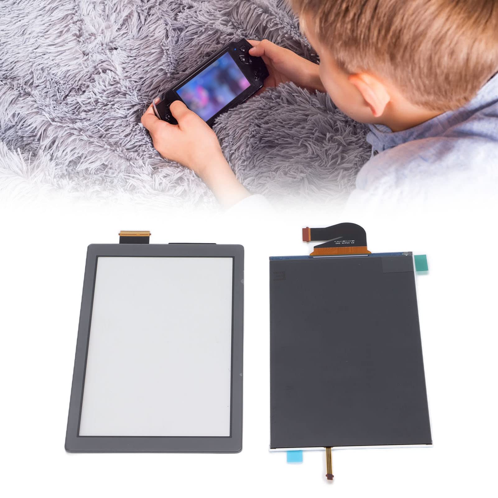 Écran LCD de Remplacement et Numériseur pour Switch Lite, pour Les Pièces de Réparation du Panneau D'affichage LCD de Remplacement de L'écran de la Manette de Jeu Switch Lite (Noir)