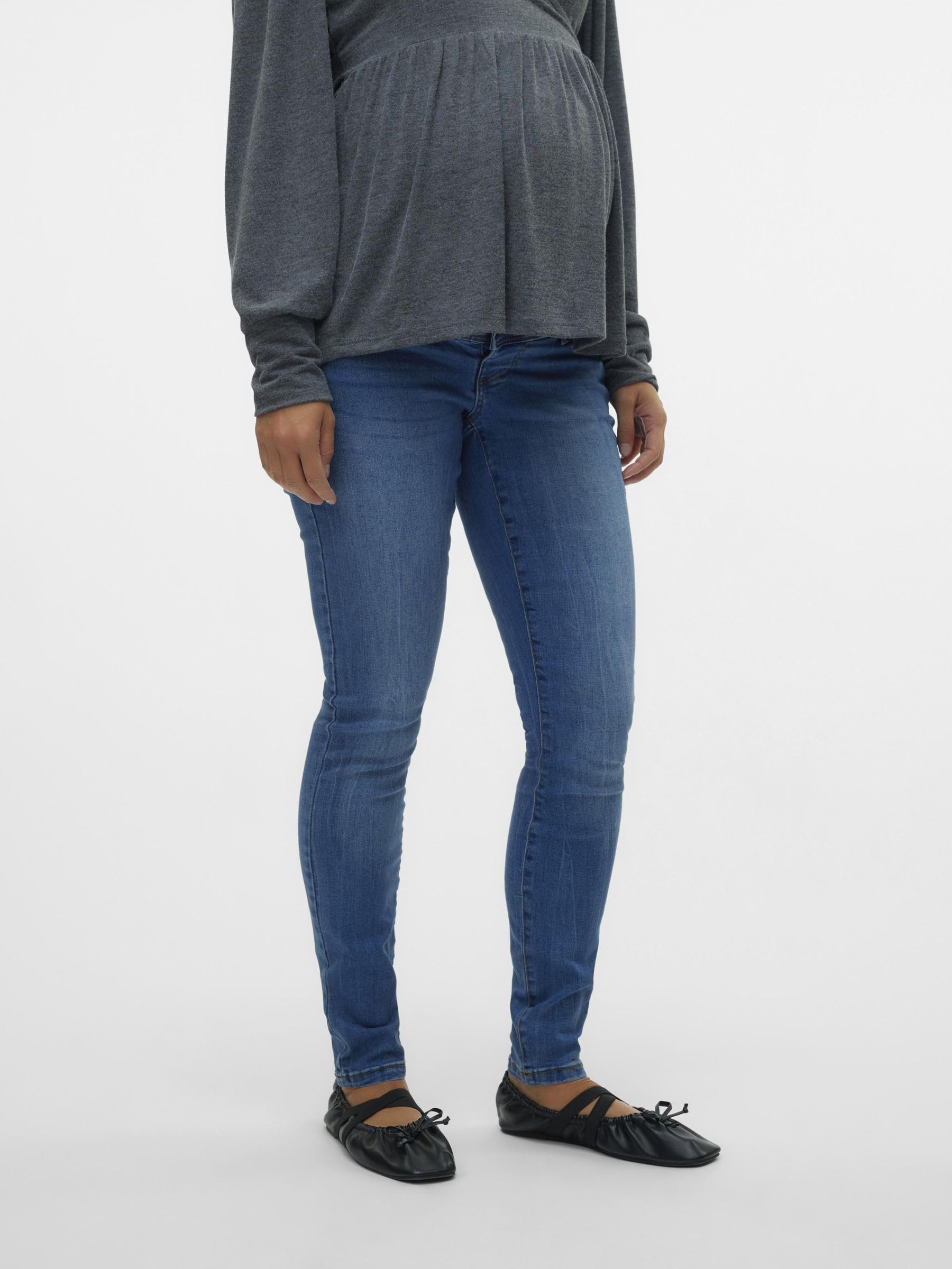 MAMALICIOUS Damen Jeanshose Mlmila Slim Medium Blue Jeans A. Noos