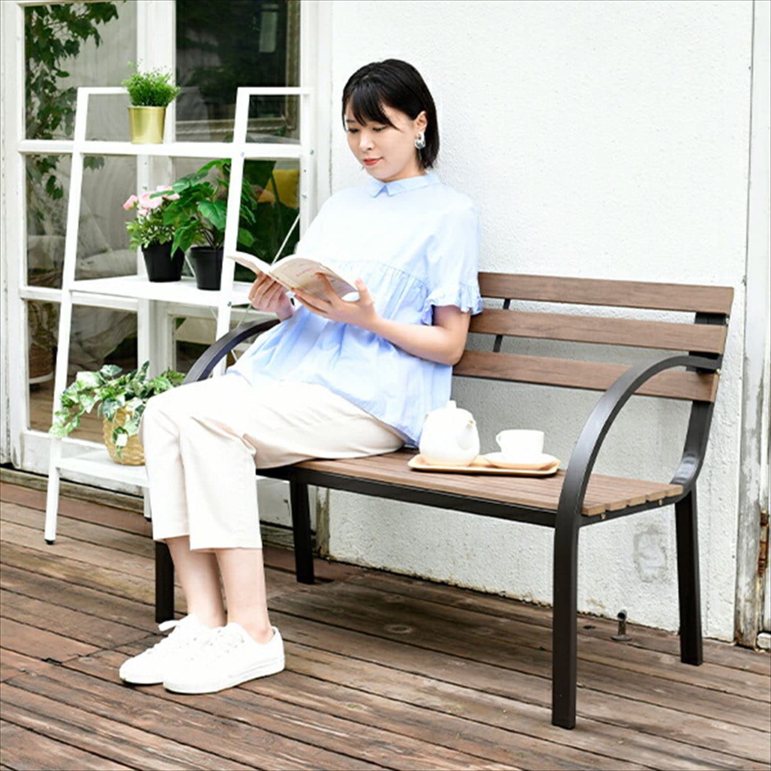 Amazon.co.jp: ガーデンマスター(Gardenmaster) ガーデンベンチ 幅110