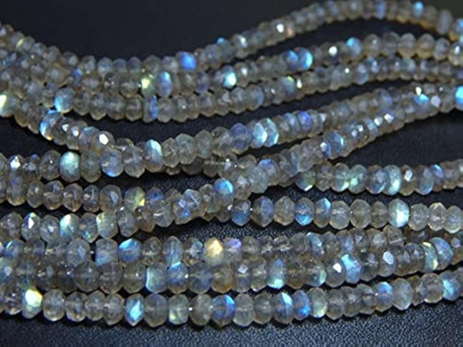 Labradorite véritable en perles rondelles de 5mm pour créer vos bijoux bohèmes de l'été