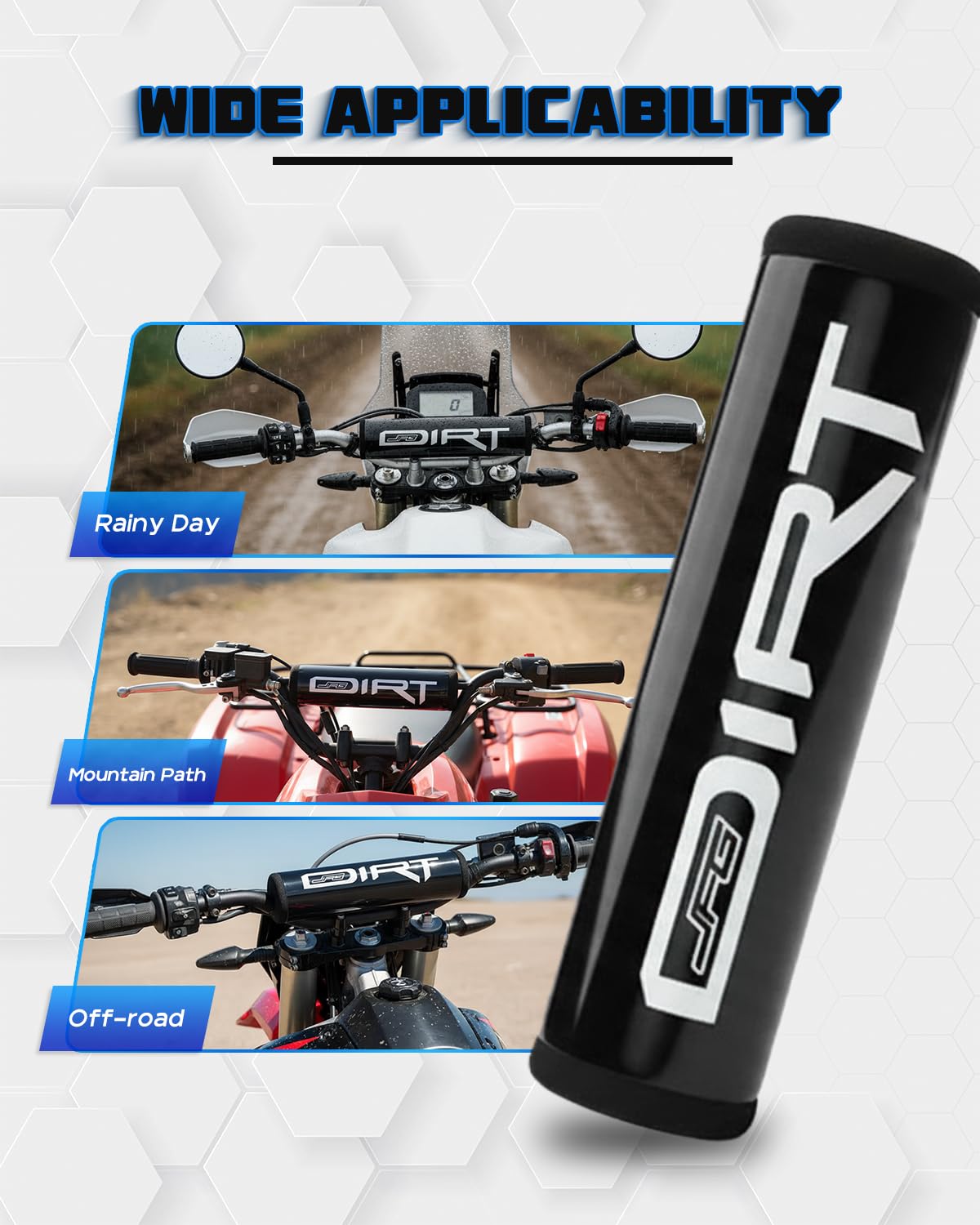 Snapklik.com : Dirt Bike Handlebar Pad, 9.84 Motorcycle Cross Bar Round ...