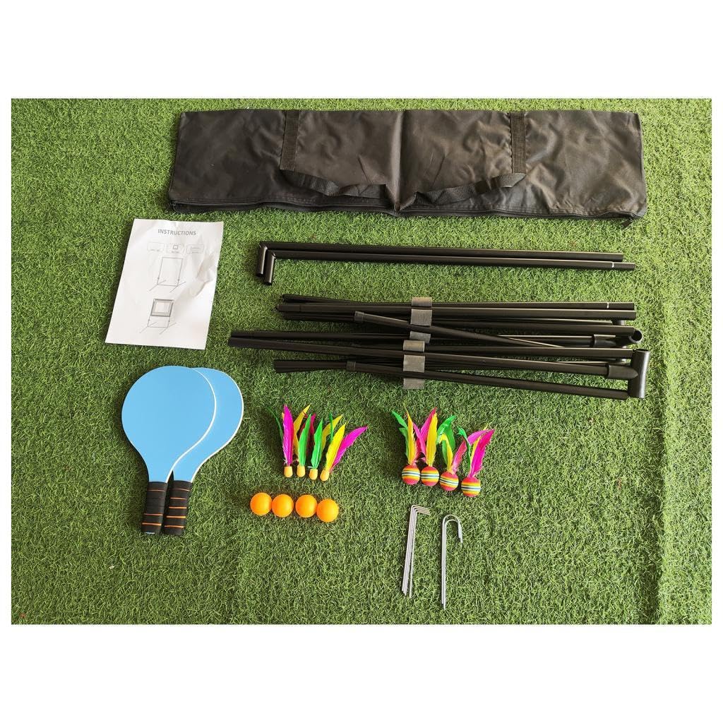 Rete da Badminton Portatile con Borsa per Il Trasporto, Racchette