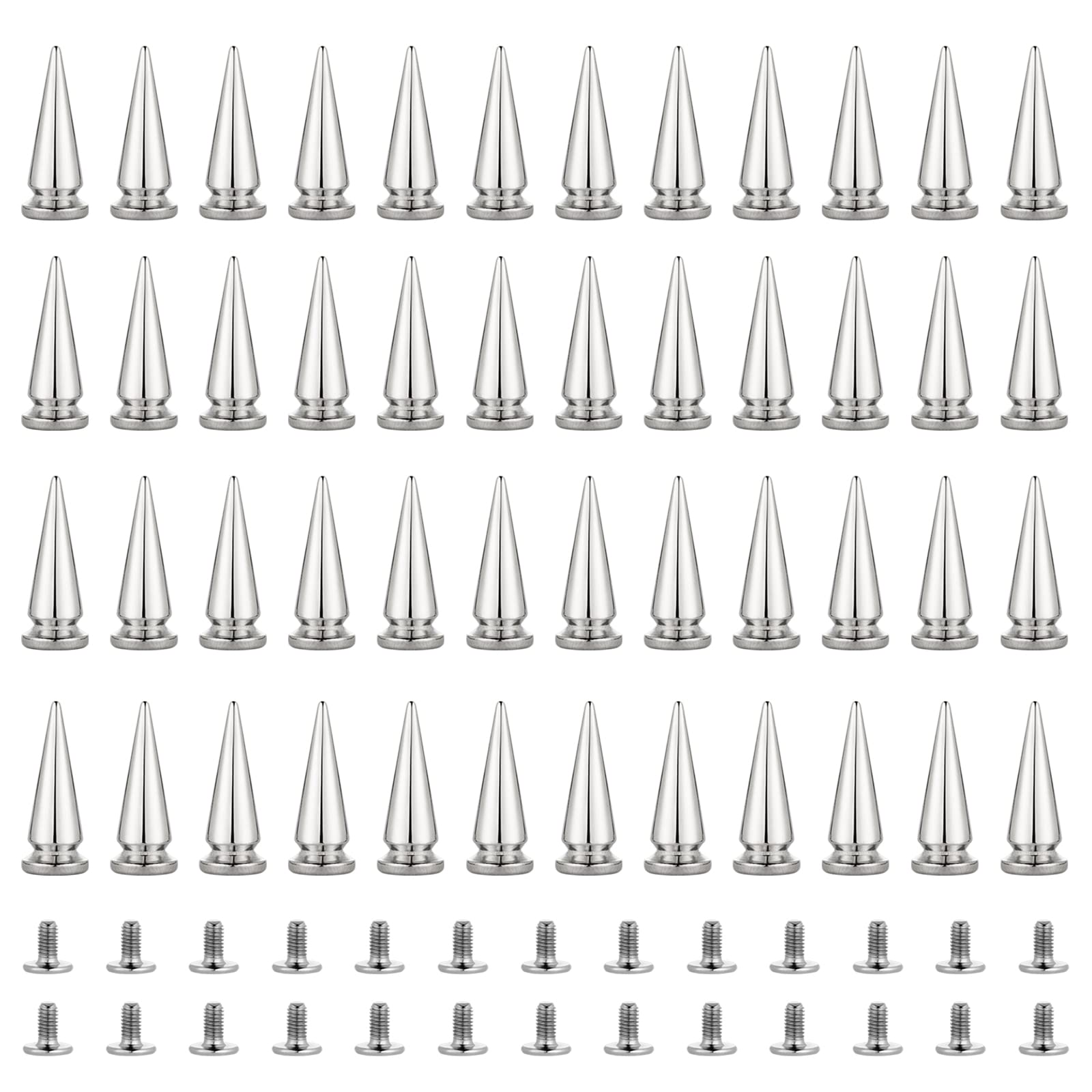 100Set Doppio Tappo Rivetto Borchie In Metallo Rotondo Nailhead Spike - Foto 11