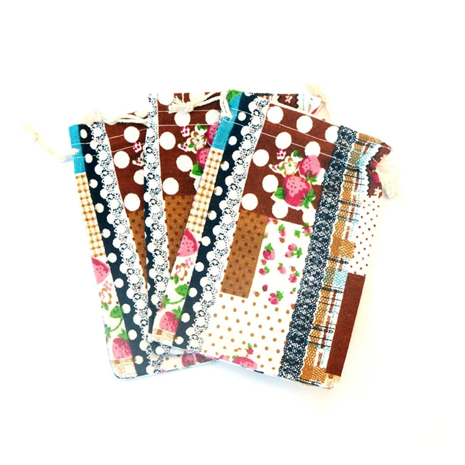 WENH Pochettes rétro en coton à cordon de serrage, 100 pièces (10x14cm), sacs cadeaux for bijoux, petite pochette d'emballage de Bracelet en tissu, sac cadeau de fête de mariage