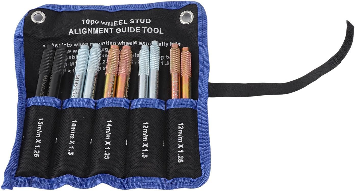 10 Pcs Wheel Alignment Pin Metal Wheel Hanger Positioning Guide, Balancing Tools for Changing Tires on Cars with Lug Bolts, Universal Fit for Fiat PSA