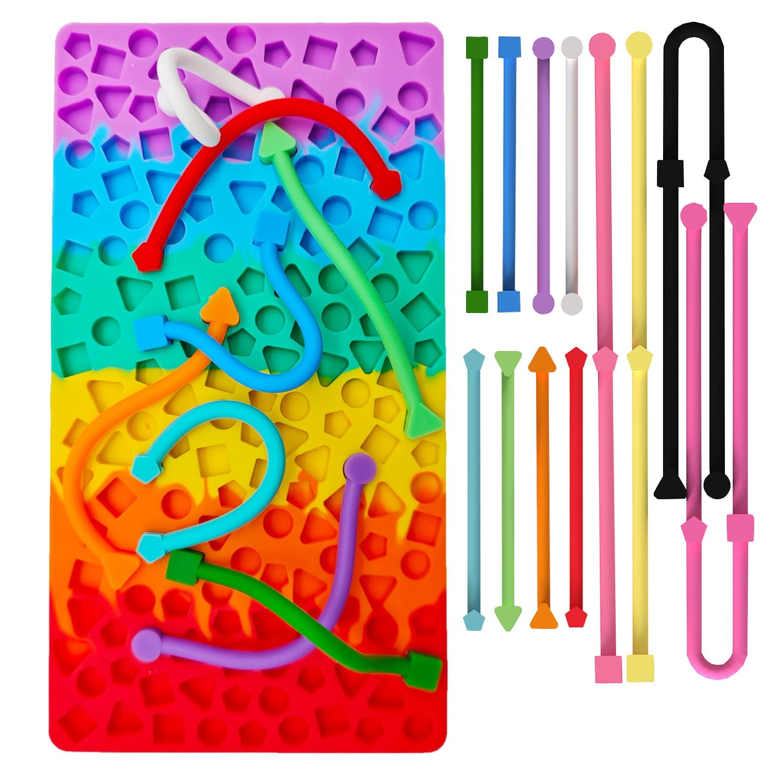 Sensory Activity Board for Kids&Adults, Silicone Fidget Toys(Irregular)