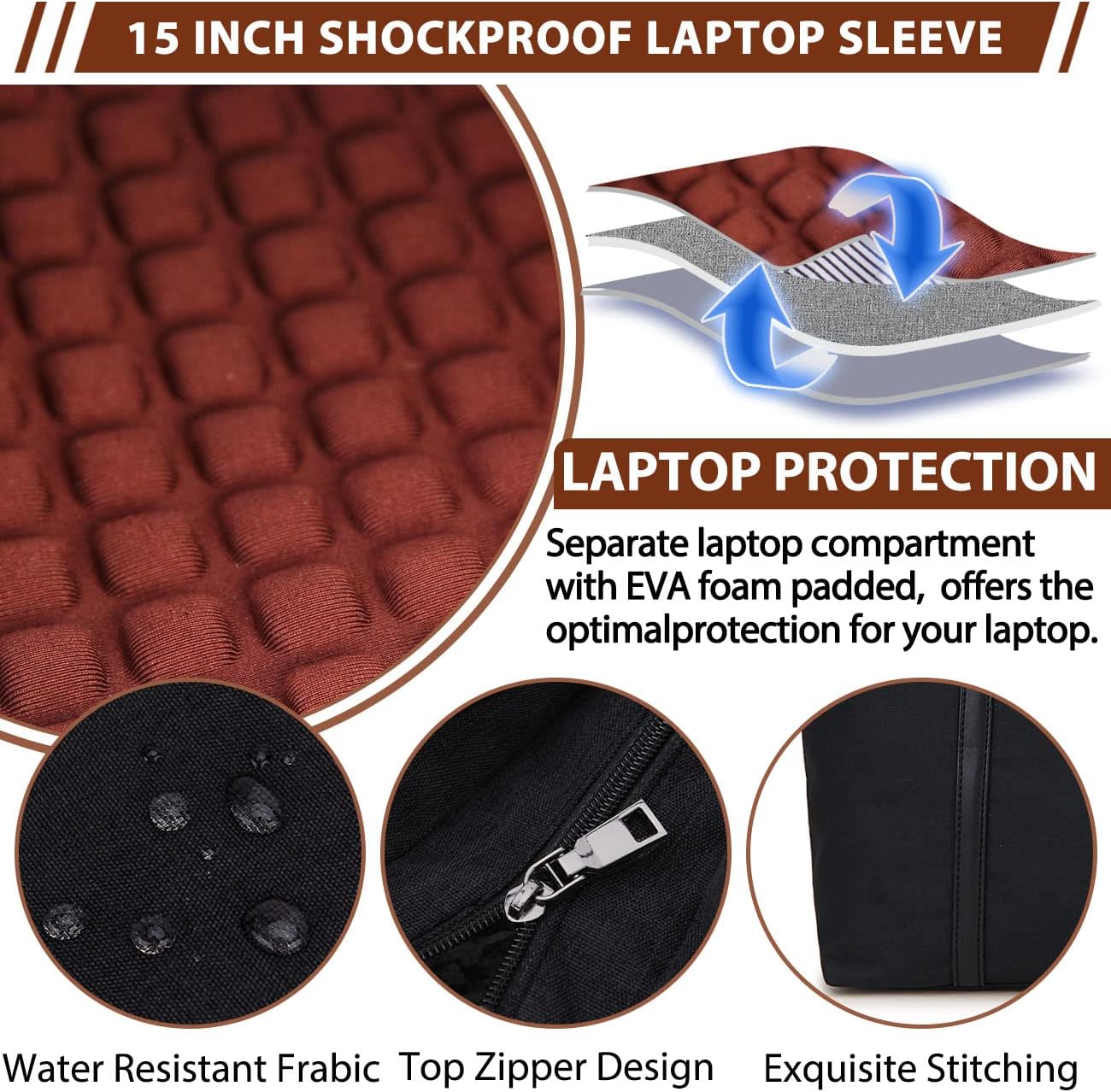 VX VONXURY Laptop Bag for Women,15.6 Inch Work Tote Professional Shoulder Handbag Ideal for Business Office - Image 5