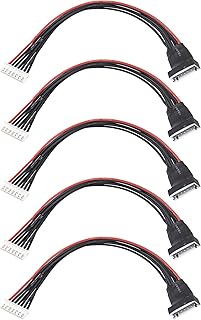 5Pcs ShareGoo 20CM JST-XH Balance Plug Charging Extension Wire Cable 22AWG for RC Car FPV Boat LiPo Battery Balance Charging (7Pin for 6S)
