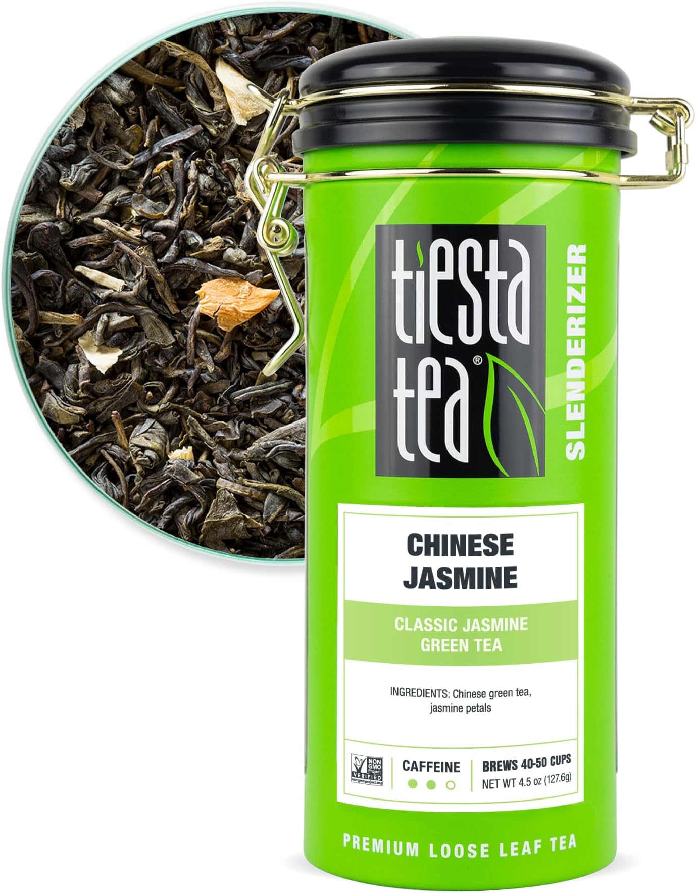 Tiesta Tea - Chinese Jasmine, Loose Leaf, Classic Jasmine, Medium Caffeinated Green Tea, Brews Up to 50 Cups, 4.5 Ounce Refillable Tin