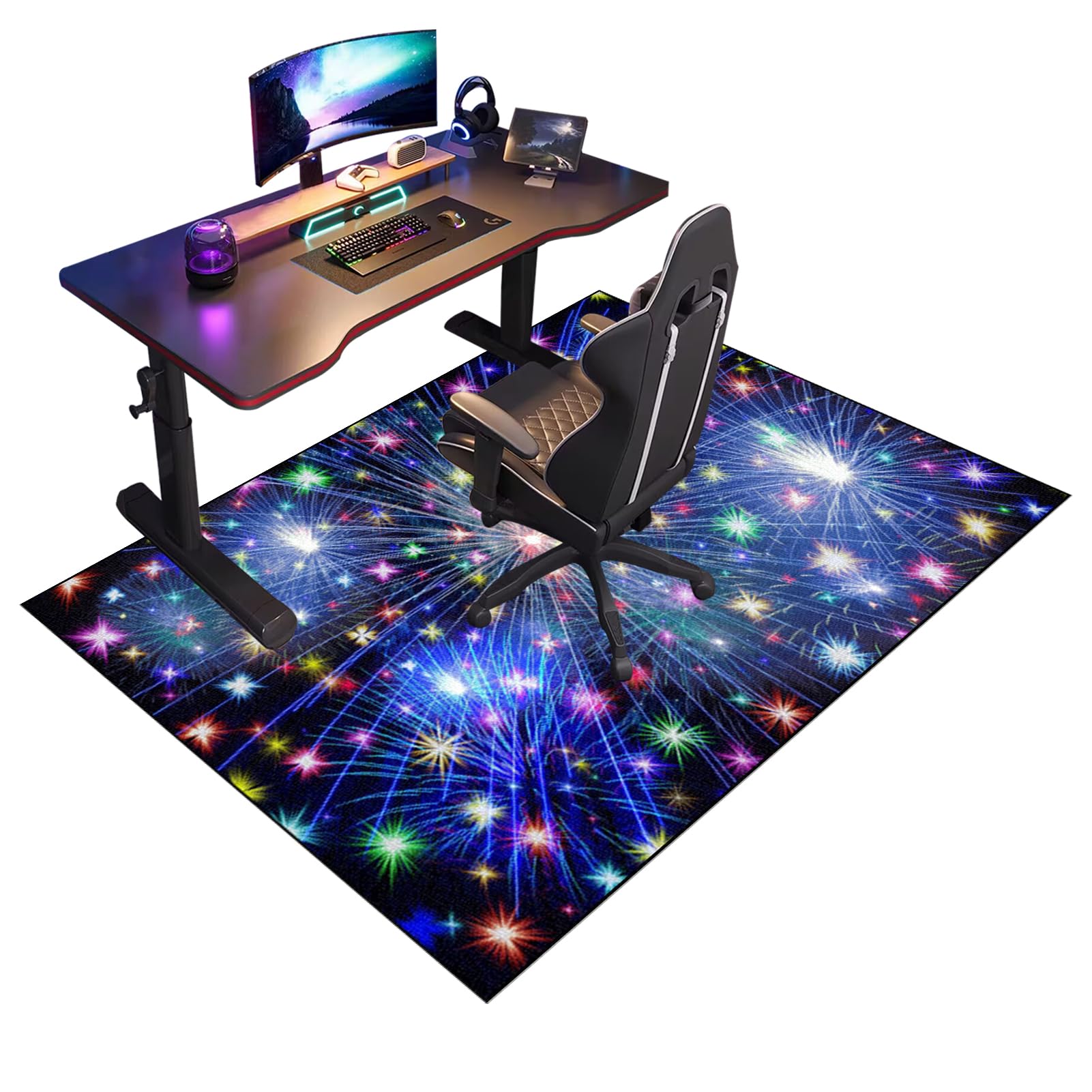 Tapis de Chaise Gaming Antidérapant, Tapis Protection Sol Chaise Bureau pour Sols Durs, Protège Parquet Chaise roulettes, Tapis de Sol Bureau pour Stratifiée, Bureau et Chambre 180 x 230 cm