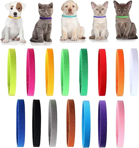 15 collares para cachorros para arena, varios colores, ajustables, para cachorros, collares de identificación suaves para cachorros, para perros