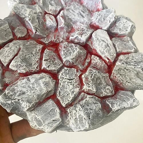 Miniatura 2 de TEAMWILL Modelo de anime, figura de luz LED, escena, plataforma de batalla, base de magma para figura de acción, amarillo y gris