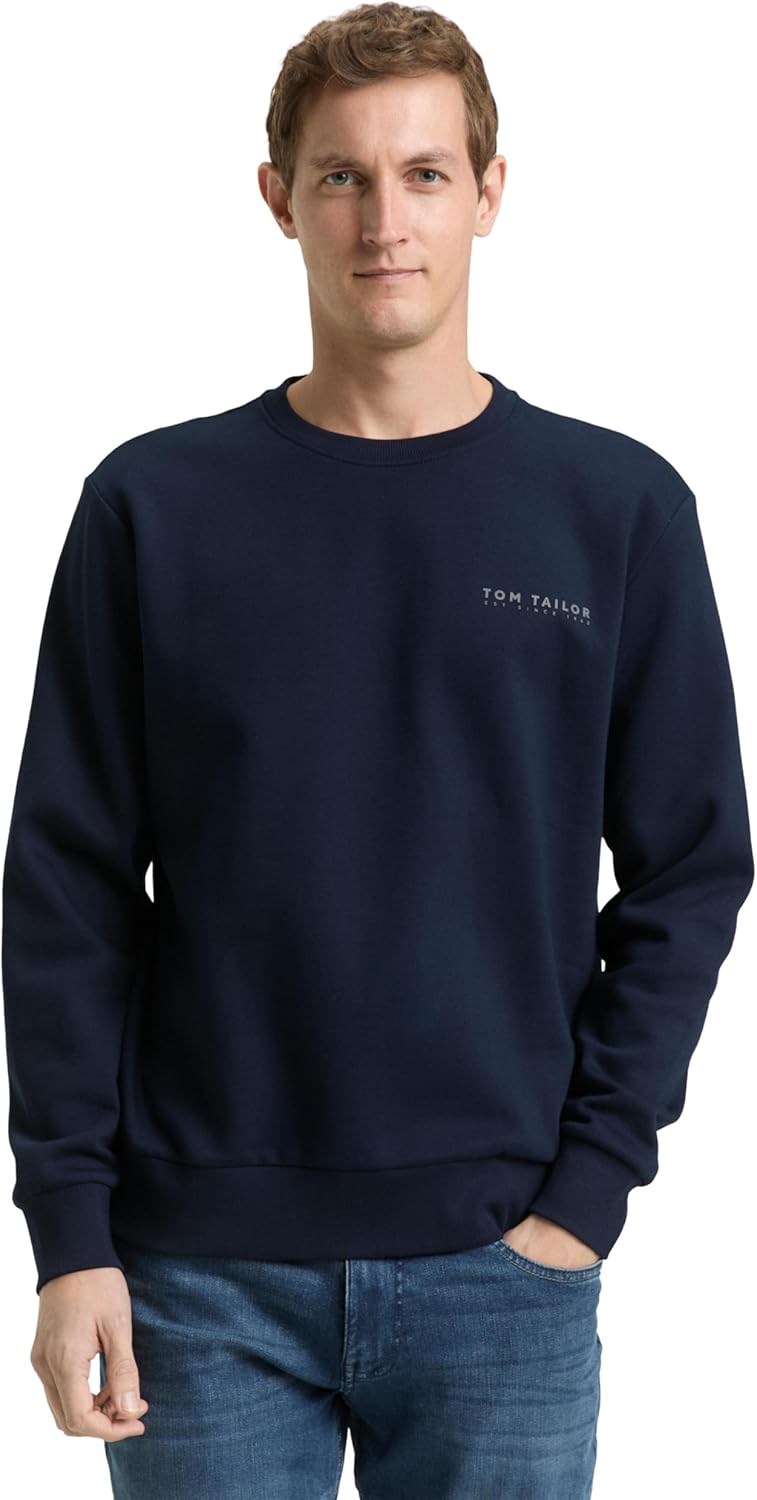 TOM TAILOR Sweatshirt voor heren, 15148 - Sky Captain Blue, S