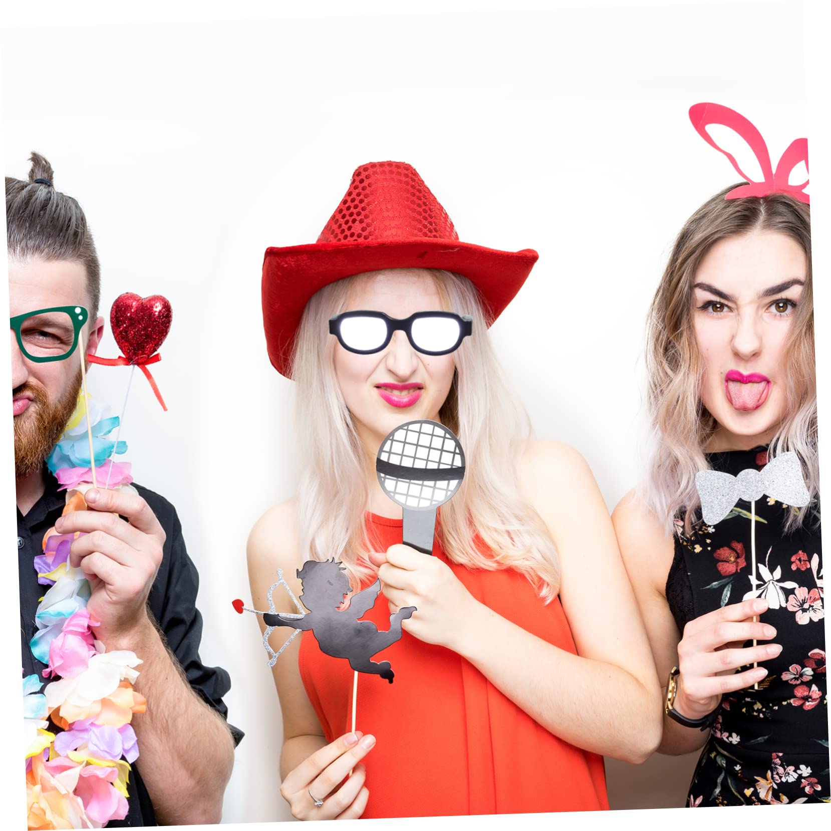 GALPADA Gafas Luminosas LED Carga USB para Carnaval y Fiesta, Ligeras y Cómodas, Diseño Divertido y Único en Plástico Negro