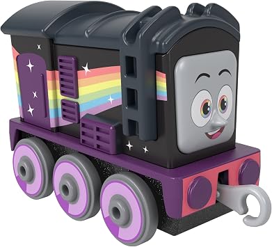 Fisher-Price Thomas and Friends Rainbow Diesel Push-Along Toy Train for Kids Ages 3 and Up