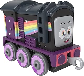 Fisher-Price Thomas and Friends Rainbow Diesel Push-Along Toy Train for Kids Ages 3 and Up