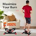 Portable 2-in-1 Mini Stepper Machine with Adjustable Resistance Bands, Monitor,Legs, Thighs, Waist,Tone Your Buttocks, Cardio Exercise and 2 Bungee Cords for Home (S5) gallery image