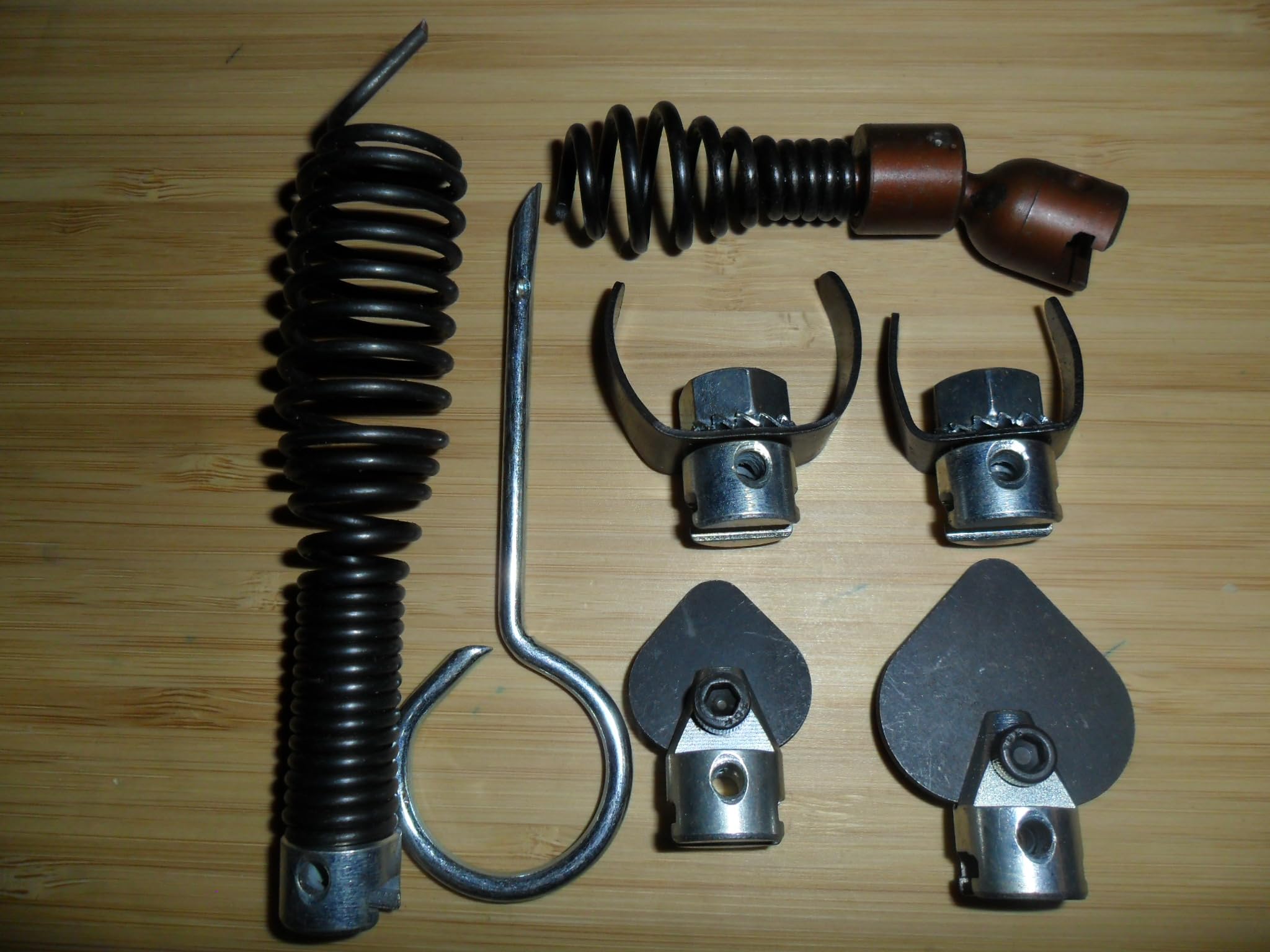 Generic Drain Cable 7 Piece Bit Set - Compatible with Ridgid K-375, K-380, K-400, K-40, K-50, K-3800 & K-50 Drain Cleaners - 3/8" & 1/2" Cables -