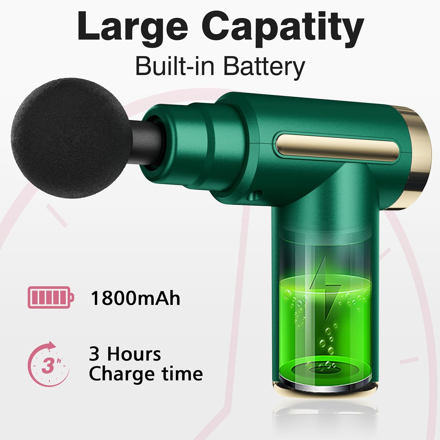 cotsoco Mini Handheld Massage Gun, Deep Tissue with 6 Speeds, Cordless Muscle Massager with 4 Heads,Type-C Charging, Travel Size, Best Gifts - Image 4