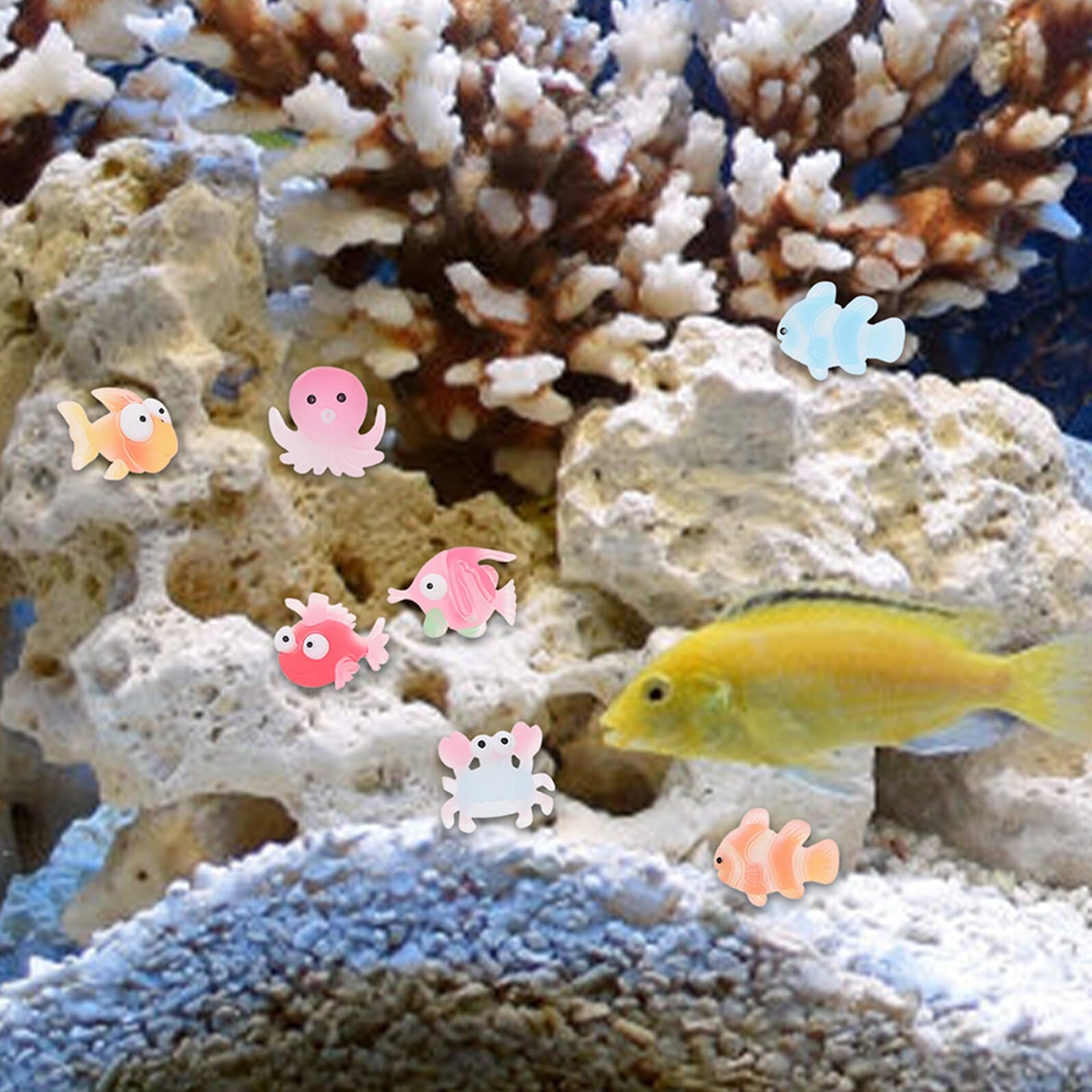 MAGICLULU 200piezas Mini Figuras De Animales Marinos De Resina Pequeños Animales Oceánicos para Decoración De Micropaisajes Premios Aula Mixtos